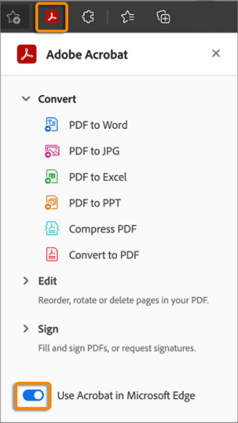 Enable or disable Acrobat viewer