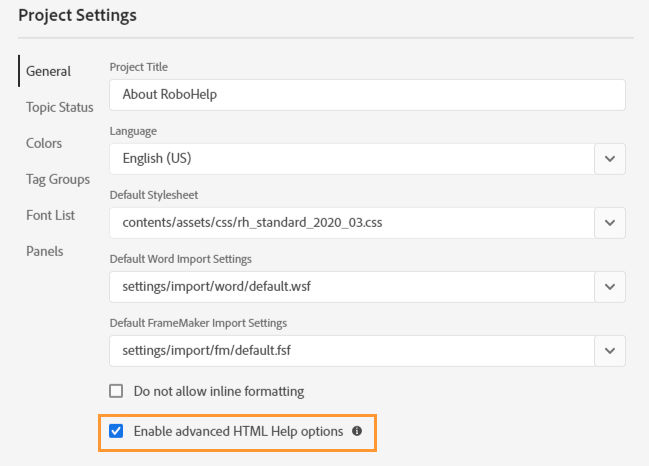 Enable option for CHM output