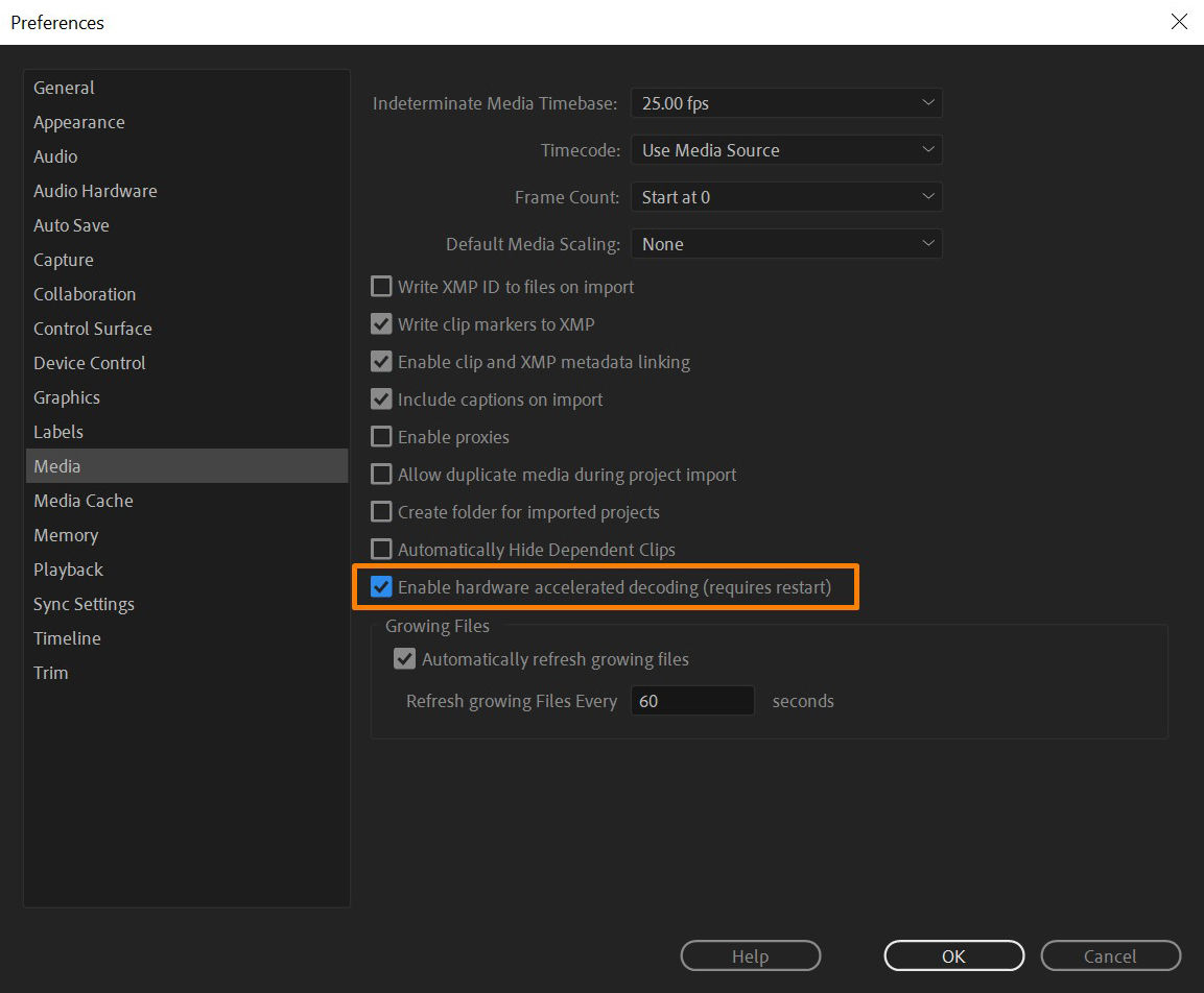 Enable Hardware Accelerated Decoding