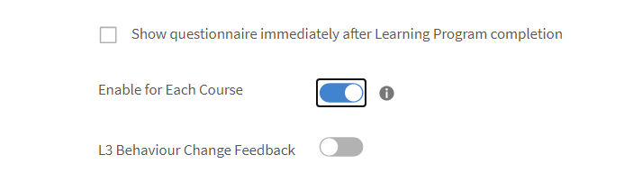 Enable L1 feedback for course