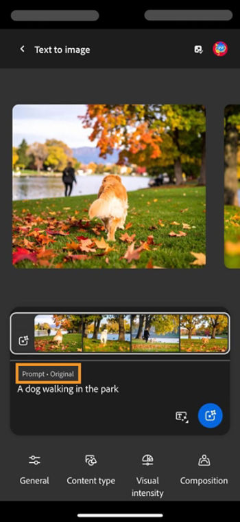 The image is generated and the prompt bar has the option to view the enhanced prompt.