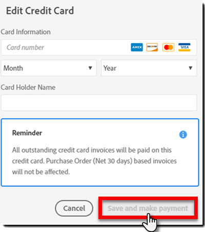 Add Credit Card Information