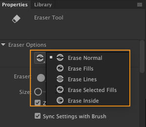 Eraser mode modifiers
