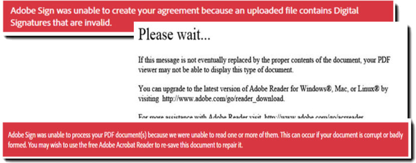 Error messages for uploaded fiels