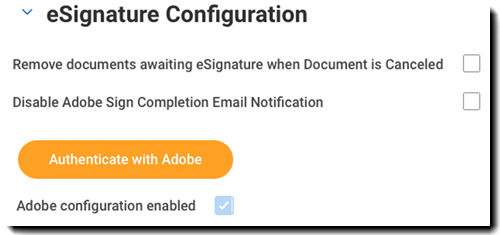 eSignature Configuration