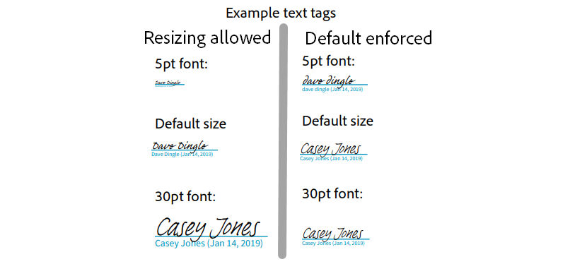 Default field size