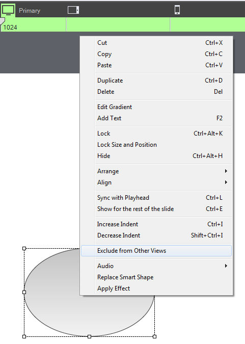 Exclude objects from other views