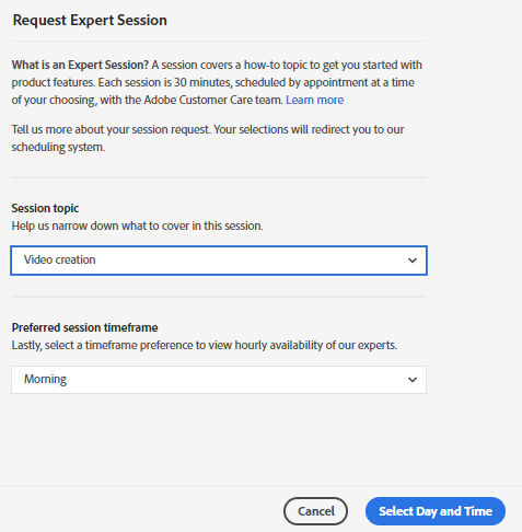 Request Expert Session