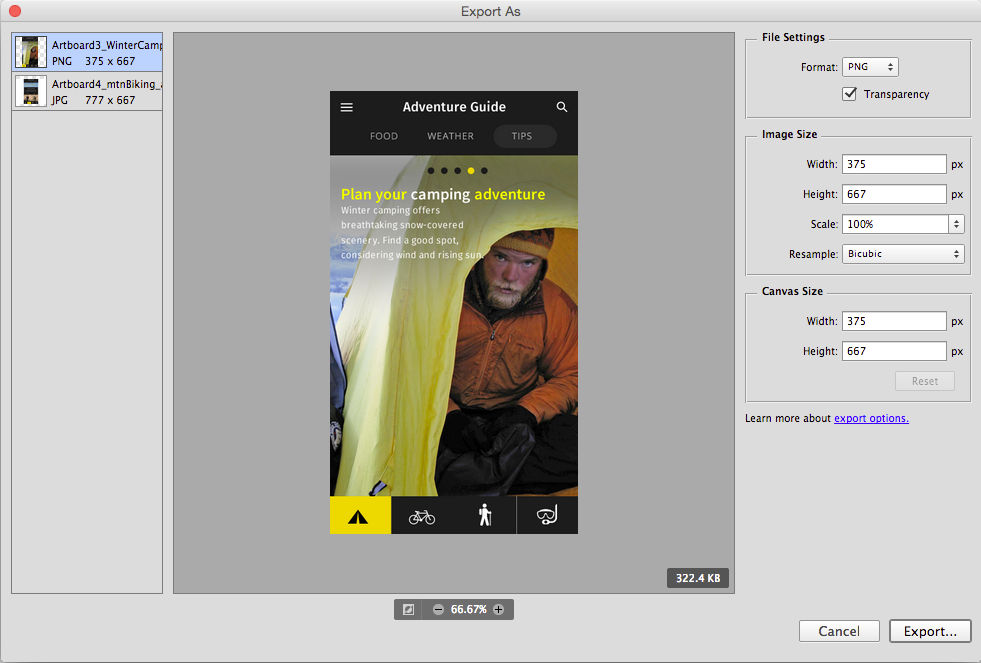 Photoshop Quick Export