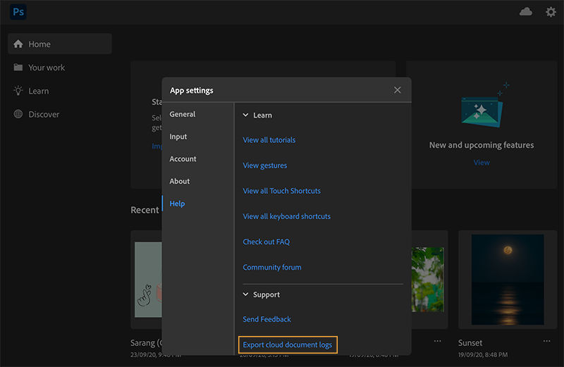 Logboeken voor clouddocumenten exporteren