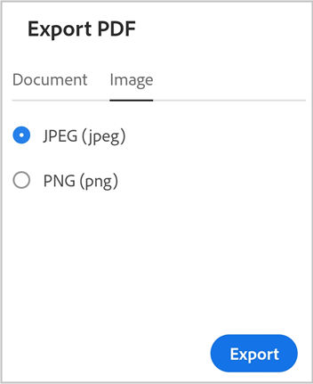 Exporta el PDF como imagen con la aplicación Acrobat Reader para Android.