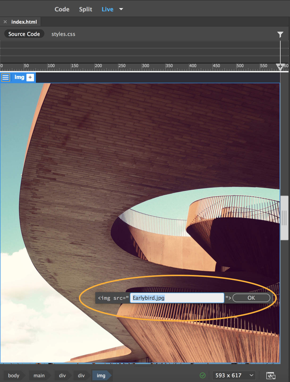 Filename and extension editing option when you drag an image from Extract panel