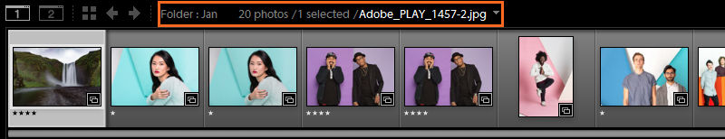 Source Indicator in the Filmstrip - Library module