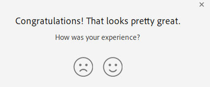 Feedback for getting started tutorials