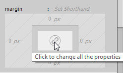 The link icon toggles on and off the ability to set all sides with a single value.