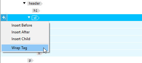Insert a new element when a single element or parent is selected.