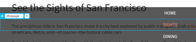 The class that identifies the current page has been applied to the second link.