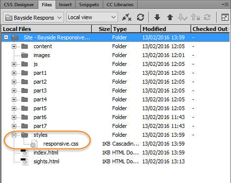 Style sheet is located correctly in a folder titled “styles”. 