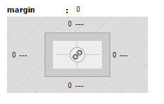 The margin property has been set to 0 on all sides.