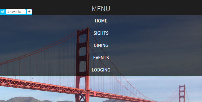The hero image moves up when the unordered list of navigation links is absolutely positioned.