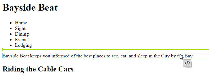 The icon by the mouse pointer helps position elements accurately when dragging and dropping.