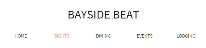A restyled navigation menu for the two-column layout