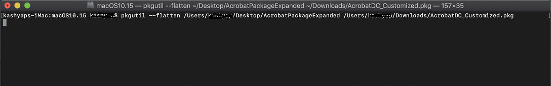 Flatten package command