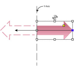 Arrow flipped along Y-axis