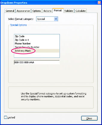 Arbitrary Mask entry in Acrobat