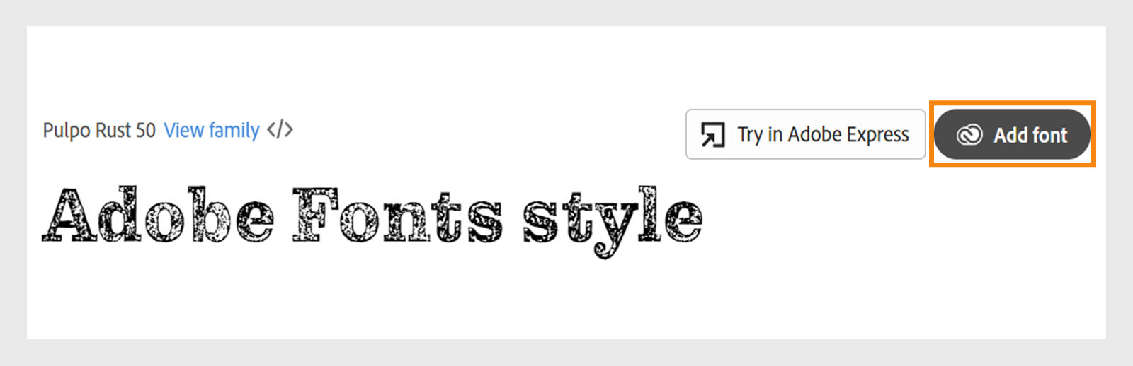 Selecting the Add Font button present on the right side of any text style to add the font to the Creative Cloud application