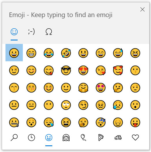 Eingeben von Emojis über die Emoji-Tastatur (nur Windows)