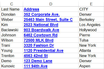 spreadsheetformatcolumn output