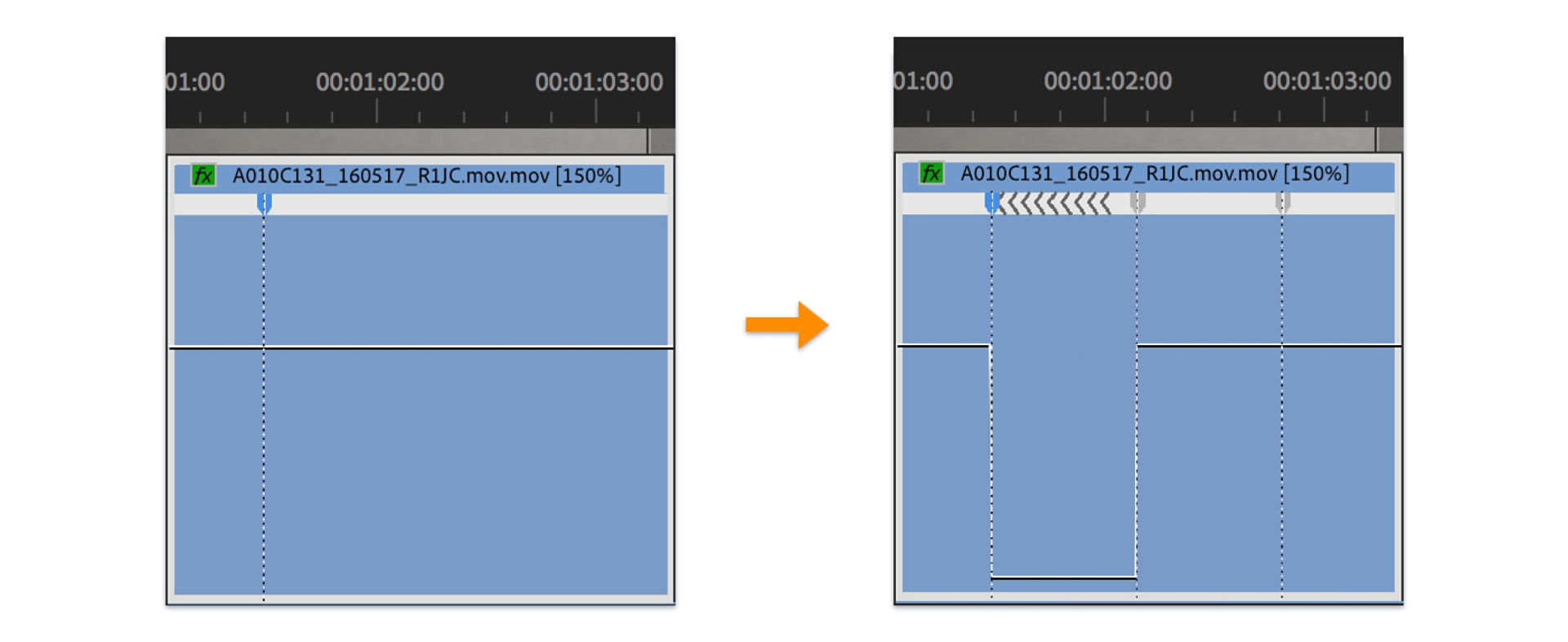Play a clip backward, then forward
