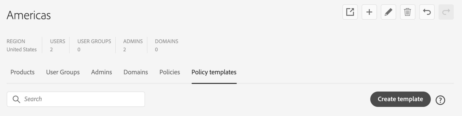 Create policy template