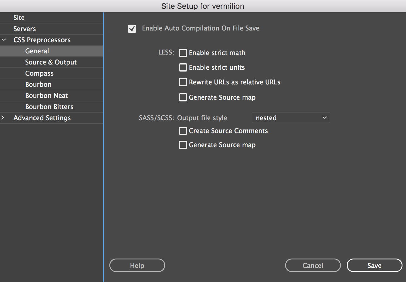 Enabling auto compilation