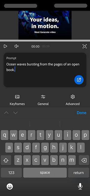 The prompt bar is open with a prompt added. 