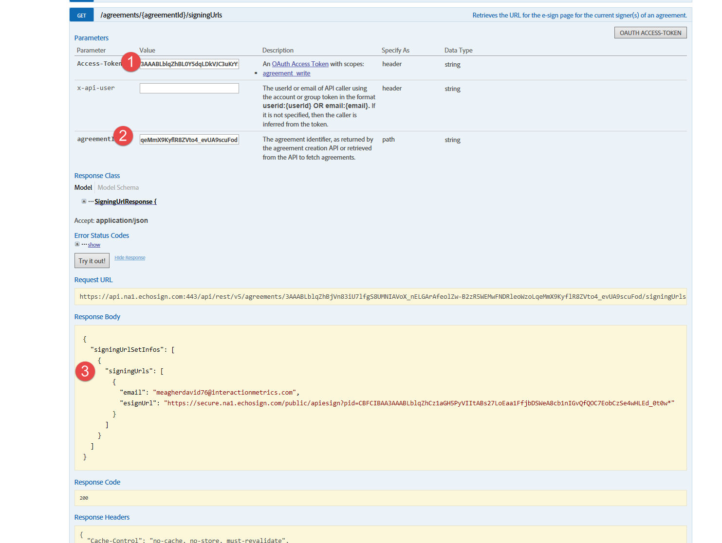 Get Agreement Method