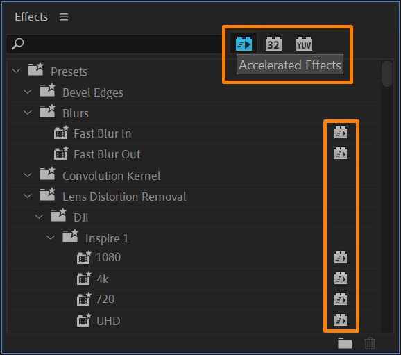 GPU Accelerated effects icon