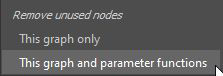 Remove unused nodes drop down menu