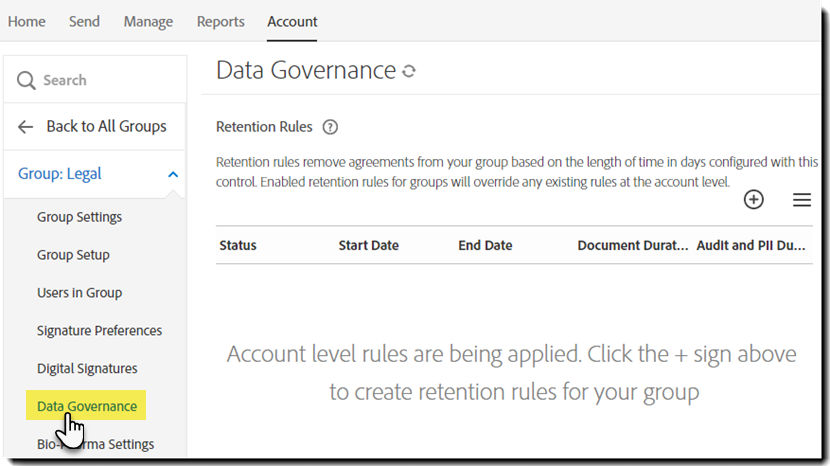 Group-level data governance