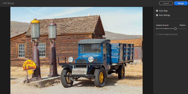 Voorvertoningsvenster HDR samenvoegen