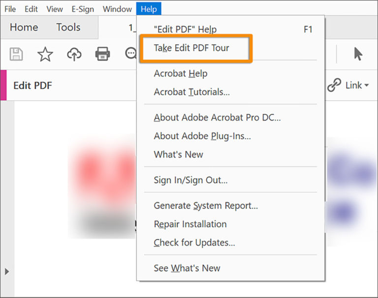 Take the onboarding tour from the Help menu