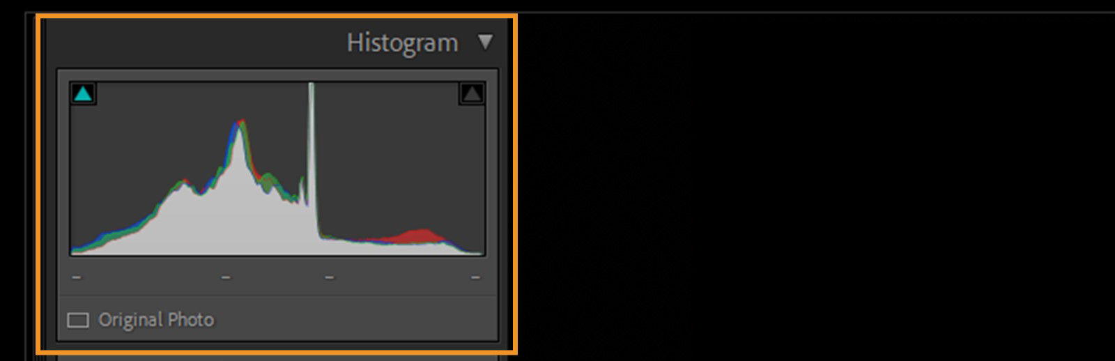 Lightroom Classic CC tonal scale using the histogram