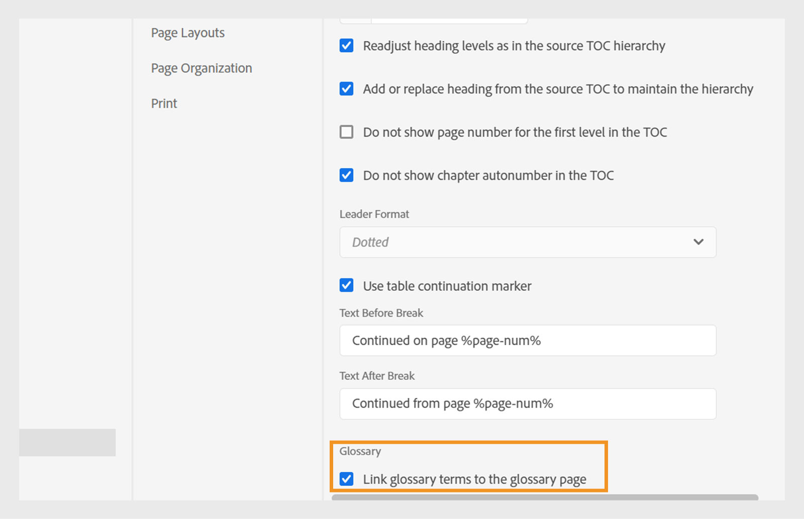 hyperlink glossary term to glossary page