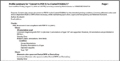 A profile summary is a PDF file