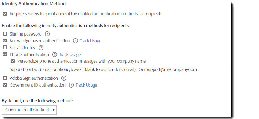 Authentication methods