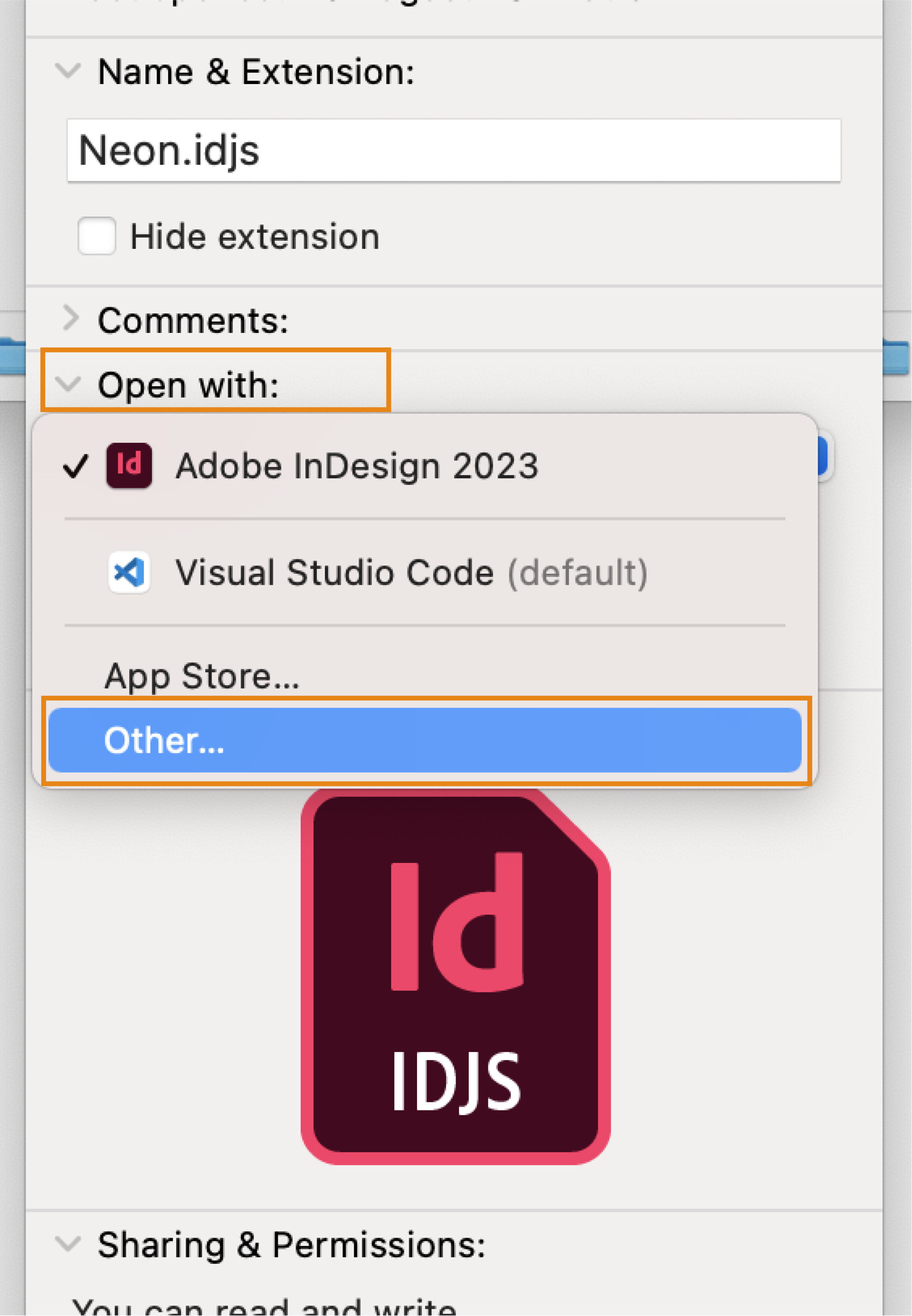 Sélectionnez un éditeur de texte pour l’associer au fichier .idjs