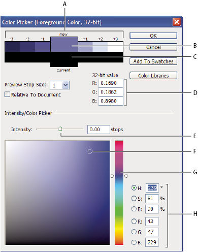 Photoshop HDR Color Picker