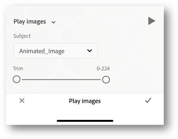 Play images menu