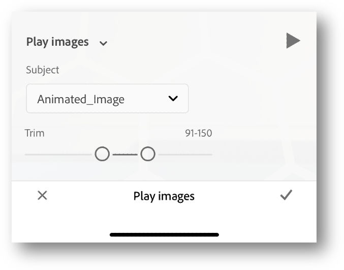 Play images menu